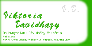 viktoria davidhazy business card