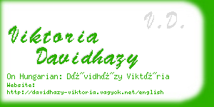 viktoria davidhazy business card